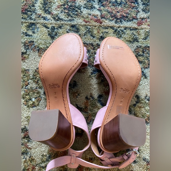 Coach Pink Paige Studded Sandal Heel size 7 - NWOT - Picture 10 of 15